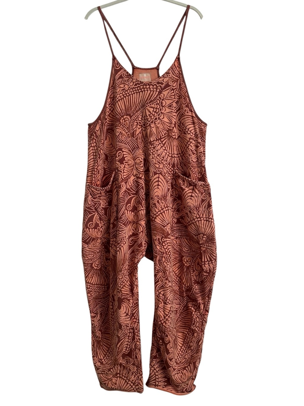 Free People FP Movement Hot Shot Amber Combo Rare Printed Onesie Jumpsuit S - Picture 4 of 16